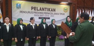 Arumi Bachin Resmi Jabat Ketua Pengprov Perwosi Jatim 2018-2022